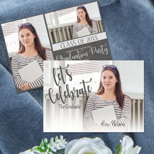 Elegant Class Of 2025 photo Graduation Party Invitation