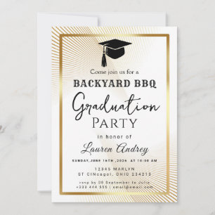 Elegant Class of 2027 Grad Party Invite with Gold