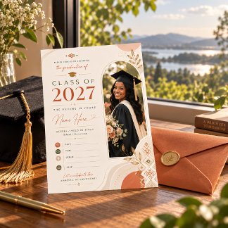 Elegant Class of 2027 Photo Graduation Invitation