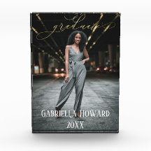 Elegant Class of 20XX Photo Acrylic Block
