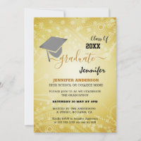 Elegant Class of 20XX, Photo, Topper Graduation