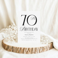 Elegant Classic 70th Birthday Party