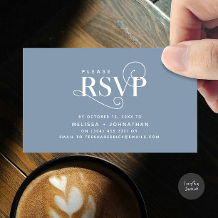 Elegant Classic, Black Script, RSVP respond Enclosure Card
