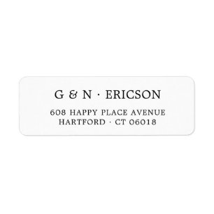 Elegant Classic Black Wedding Return Address