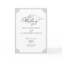Elegant Classic Black & White Calligraphy Wedding