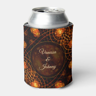 Elegant Classic Boho Modern Gold #901 Wedding Can Cooler