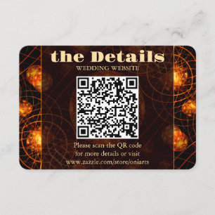 Elegant Classic Boho Modern Gold #901 Wedding Enclosure Card