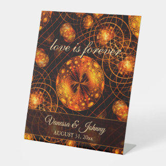 Elegant Classic Boho Modern Gold #901 Wedding Pedestal Sign