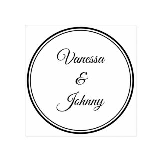 Elegant Classic Boho Modern Gold #901 Wedding Rubber Stamp