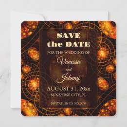 Elegant Classic Boho Modern Gold #901 Wedding Save The Date