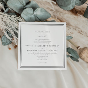 Elegant Classic Border Wedding Invitation