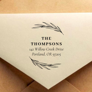 Elegant & Classic Botanical Return Address Self-inking Stamp