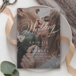 Elegant classic calligraphy photo wedding  invitation<br><div class="desc">Modern classic "the wedding of" calligraphy design on couple photo,  simple and elegant. great wedding invitations for classic vintage wedding,  and formal wedding
See all the matching pieces in collection.</div>