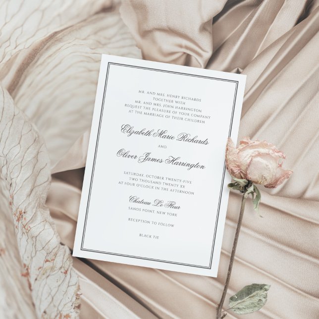 Elegant Classic Calligraphy Wedding Invitation (Creator Uploaded)