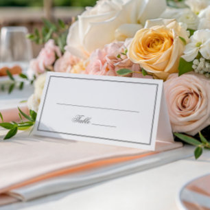 Elegant Classic Calligraphy Wedding Place Card