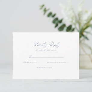 Elegant Classic Calligraphy Wedding  RSVP Card