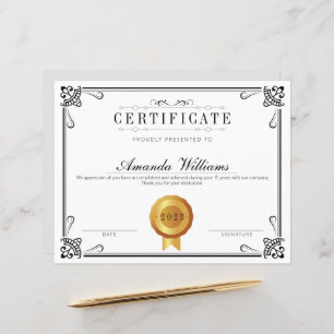 Elegant Classic Certificate of Achievement