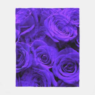 Elegant classic chic purple roses     fleece blanket