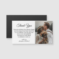 elegant classic chic thank you wedding Magnet