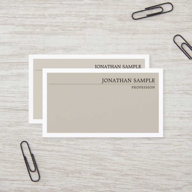 Elegant Classic Colours Minimal Plain Professional Business Card (Front/Back In Situ)