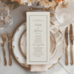 Elegant Classic Cream Brown Script Wedding Program Programme<br><div class="desc">Elegant and modern two-sided classic cream with a brown script font wedding program.  Contact us for help with customisation or matching products.</div>