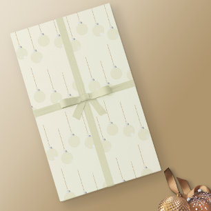  Elegant Classic Cream Christmas Baubles Wrapping Paper