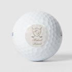 Elegant Classic Crest Monogram Golf Wedding