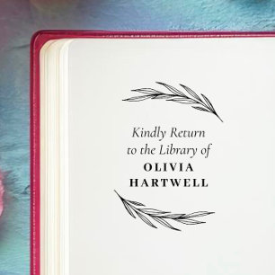 Elegant & Classic Custom Book Rubber Stamp