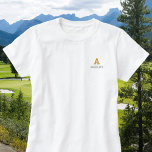 Elegant Classic Custom Name Monogram Personalised Embroidered Shirt<br><div class="desc">Customise the text, and easily create your personalised embroidered T-shirt. Click EDIT DESIGN, then select a text line to change the text colour. You can transfer this design to other Zazzle products and adjust it to fit most Zazzle items. Standard Studio designs are made with high-resolution graphics for professional print....</div>