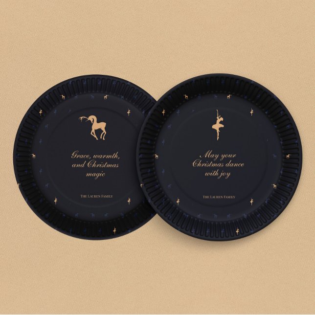 Elegant classic dark blue paper plate (Creator Uploaded)
