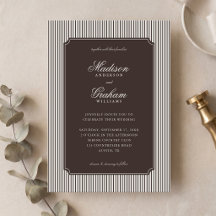 Elegant Classic Dark Brown Striped