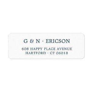 Elegant Classic Deep Teal Wedding Return Address