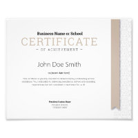 Elegant Classic Diploma Certificate beige ribbon