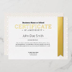 Elegant Classic Diploma Certificate gold foil