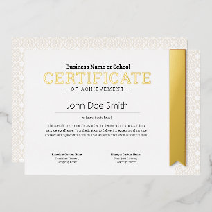 Elegant Classic Diploma Certificate gold foil