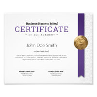 Elegant Classic Diploma Certificate gold foil seal