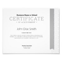 Elegant Classic Diploma Certificate grey ribbon
