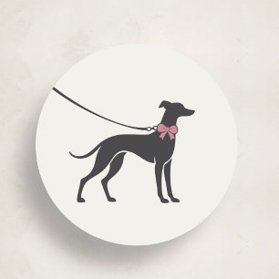 Elegant Classic Dog Walker Logo Sticker