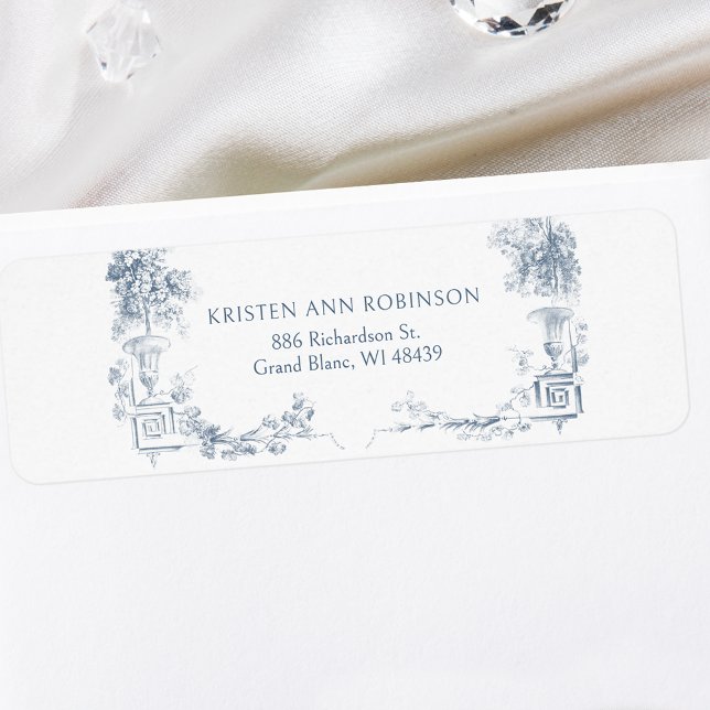 Elegant Classic Dusty Blue French Floral (Creator Uploaded)