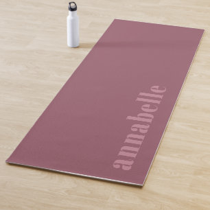 Elegant Classic Dusty Rose Minimal Personalised Yoga Mat