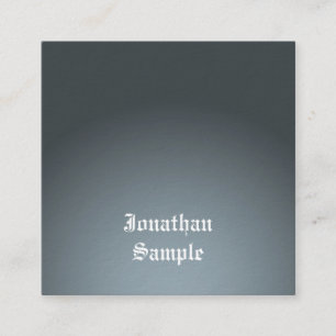 Elegant Classic English Font Professional Luxury Square Business Card