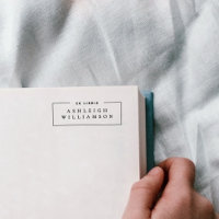 Elegant Classic Ex Libris Custom Name Bookplate