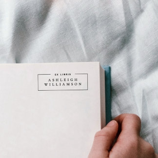 Elegant Classic Ex Libris Custom Name Bookplate Self-inking Stamp