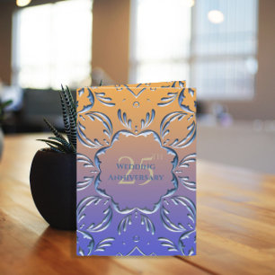 Elegant Classic Fancy 25th Wedding Anniversary  Card