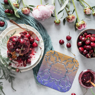 Elegant Classic Fancy 25th Wedding Anniversary Paper Plate