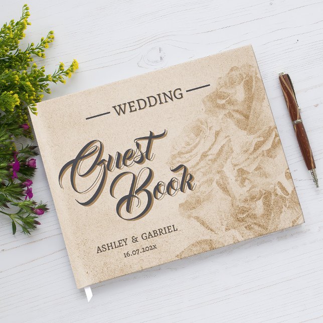Elegant Classic Floral Rustic Wedding Guest Book 1 (Creator Uploaded)