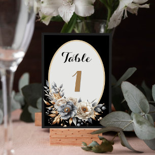 Elegant Classic Floral Rustic Wedding Table Nº 5 Number