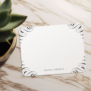 Elegant classic flourish personalised Stationery Card