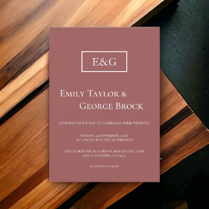 Elegant Classic Formal Monogram Modern Wedding Invitation