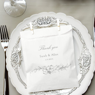 Elegant Classic French Rococo Floral Favour Bags